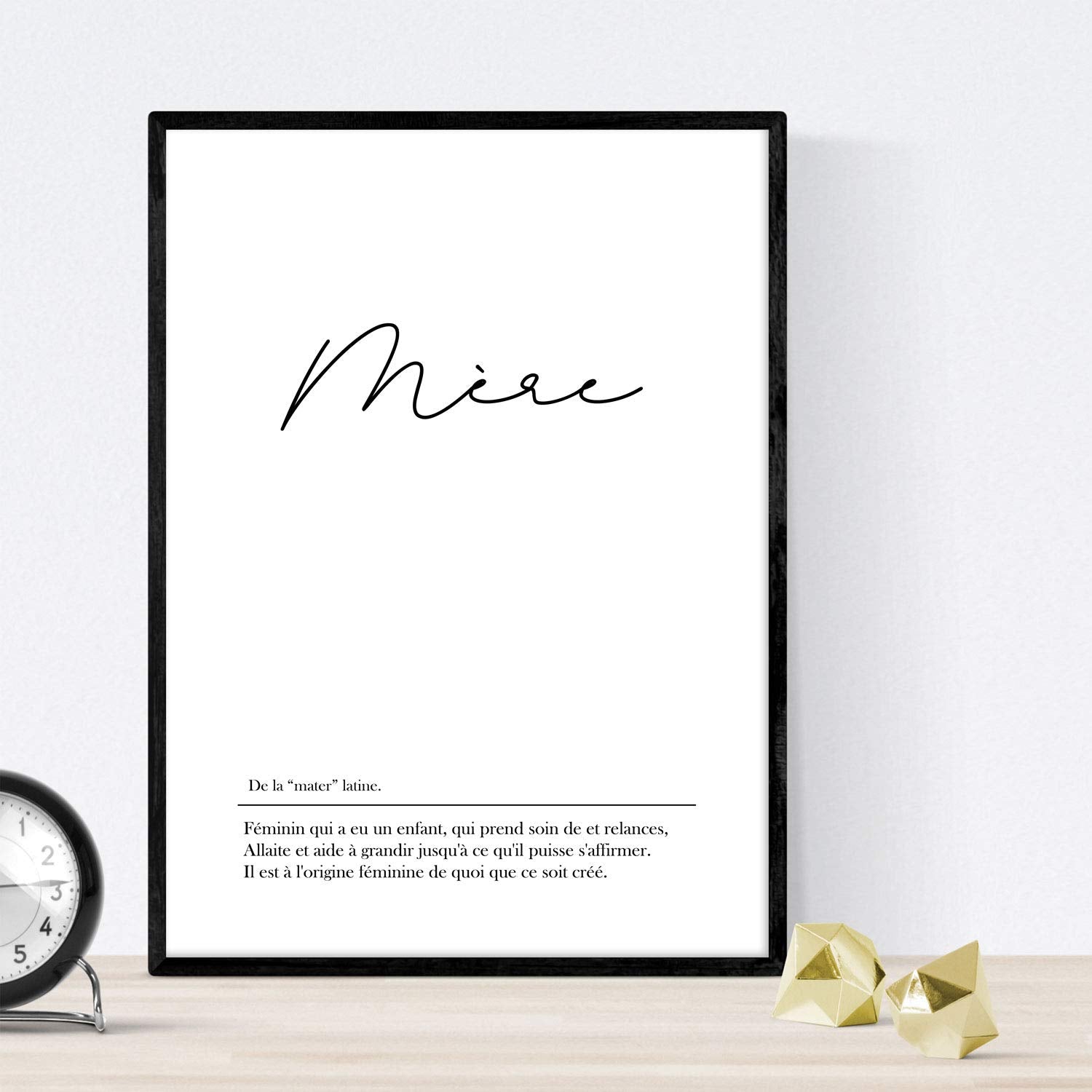 Pack de posters con palabras en frances. Set de láminas Madre con definición y fondo blanco.-Artwork-Nacnic-Nacnic Estudio SL