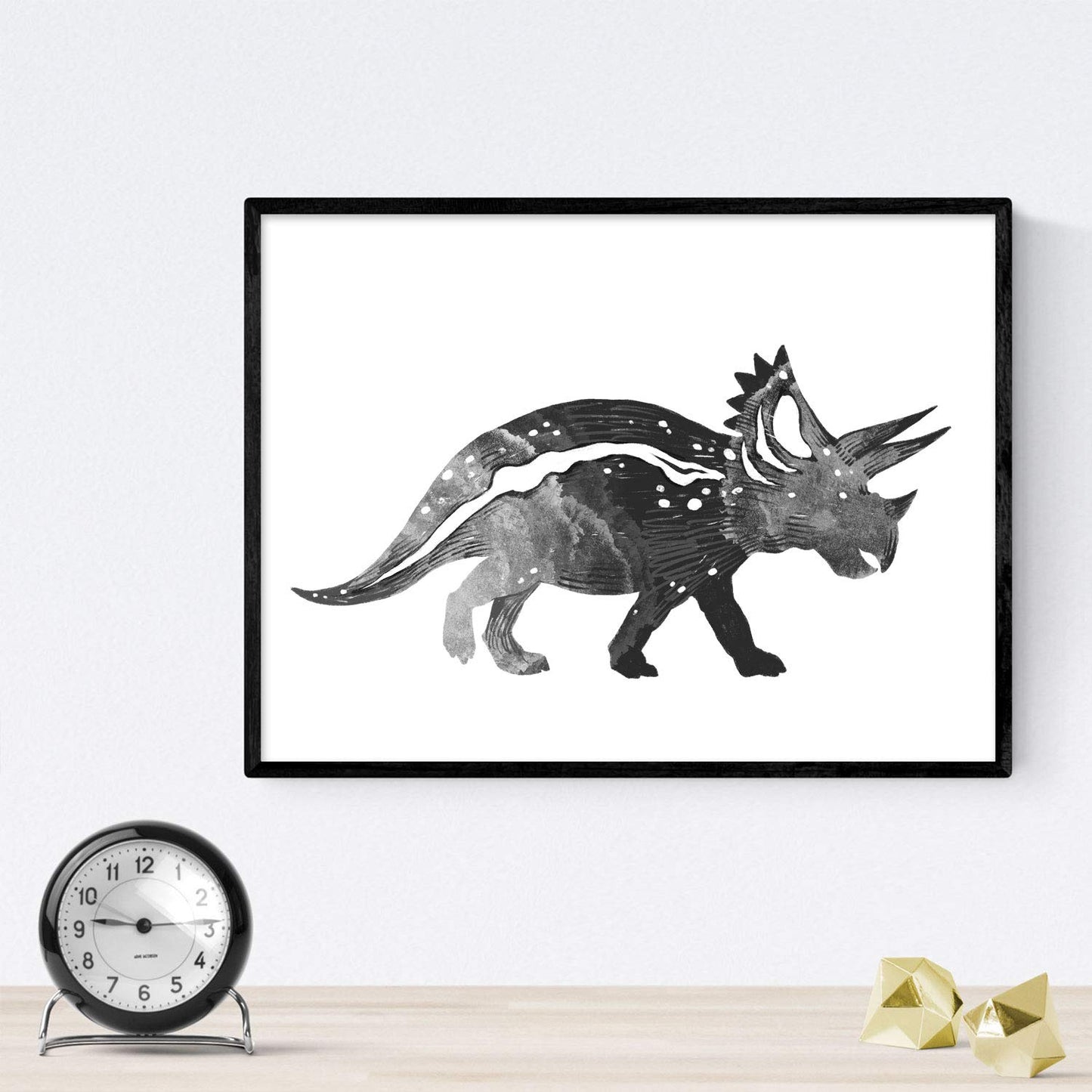 Pack de posters de Dinosaurios blanco y negro. Láminas de dinosaurios para niños.-Artwork-Nacnic-Nacnic Estudio SL