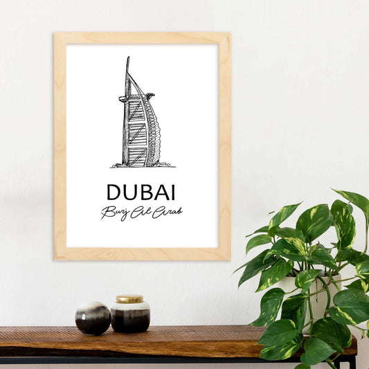 Pack de posters de Dubai -Burj Al Arab. Láminas con monumentos de ciudades.-Artwork-Nacnic-Nacnic Estudio SL