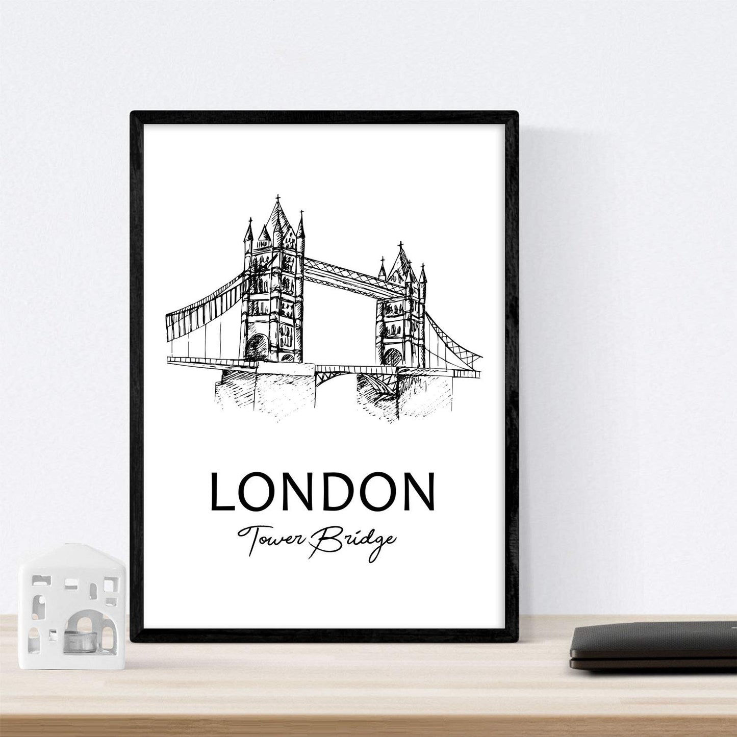 Pack de posters de London - Puente de la torre. Láminas con monumentos de ciudades.-Artwork-Nacnic-Nacnic Estudio SL
