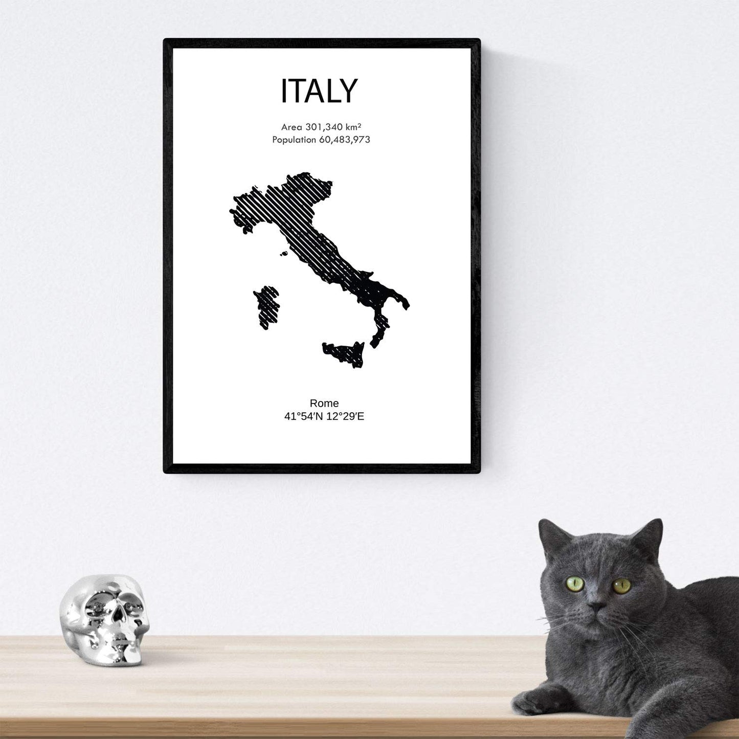 Pack de posters de paises y monumentos. Mapa ciudad de Roma, monumento Coliseo y mapa Italia.-Artwork-Nacnic-Nacnic Estudio SL