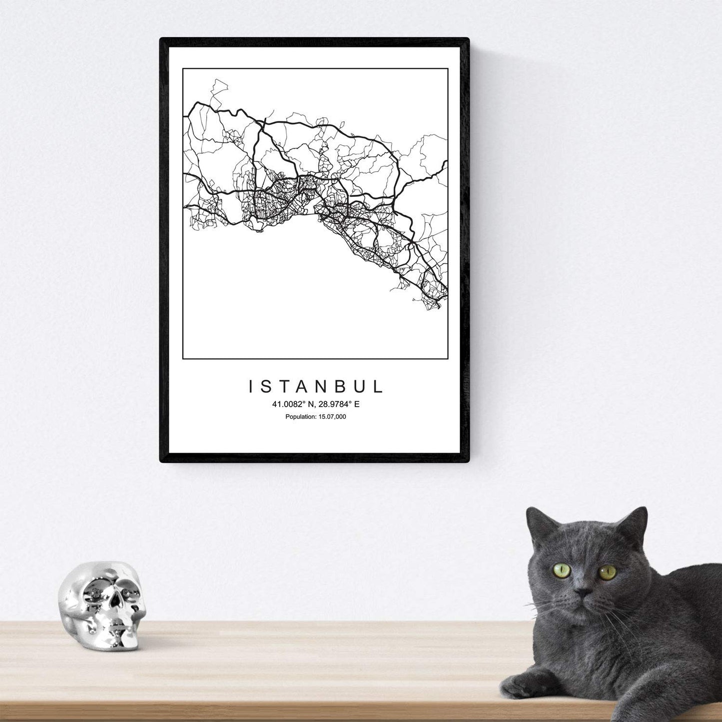 Pack de posters de paises y monumentos. Mapa ciudad Estambul, monumento Galata tower y mapa Turquia.-Artwork-Nacnic-Nacnic Estudio SL