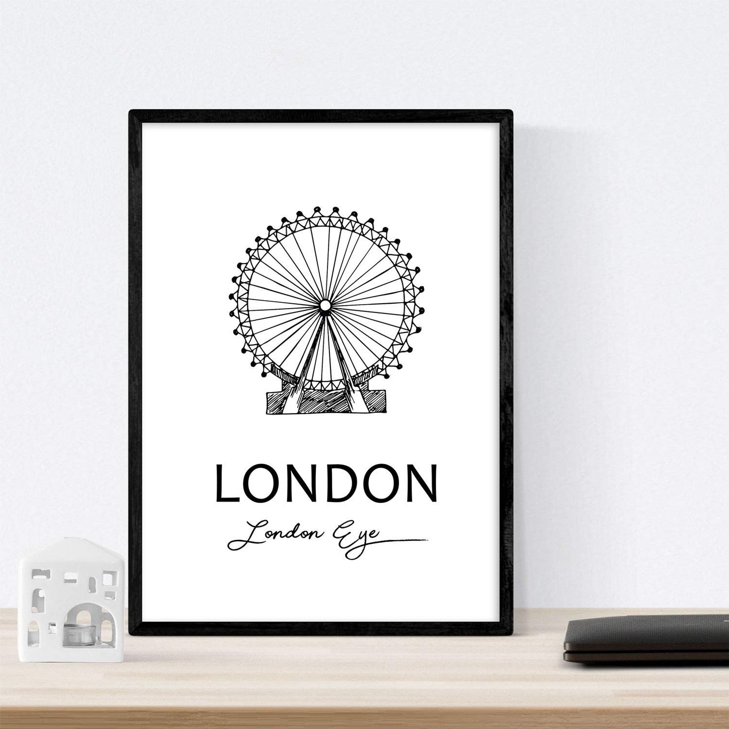 Pack de posters de paises y monumentos. Mapa ciudad Londres United Kingdom y monumentos B.-Artwork-Nacnic-Nacnic Estudio SL