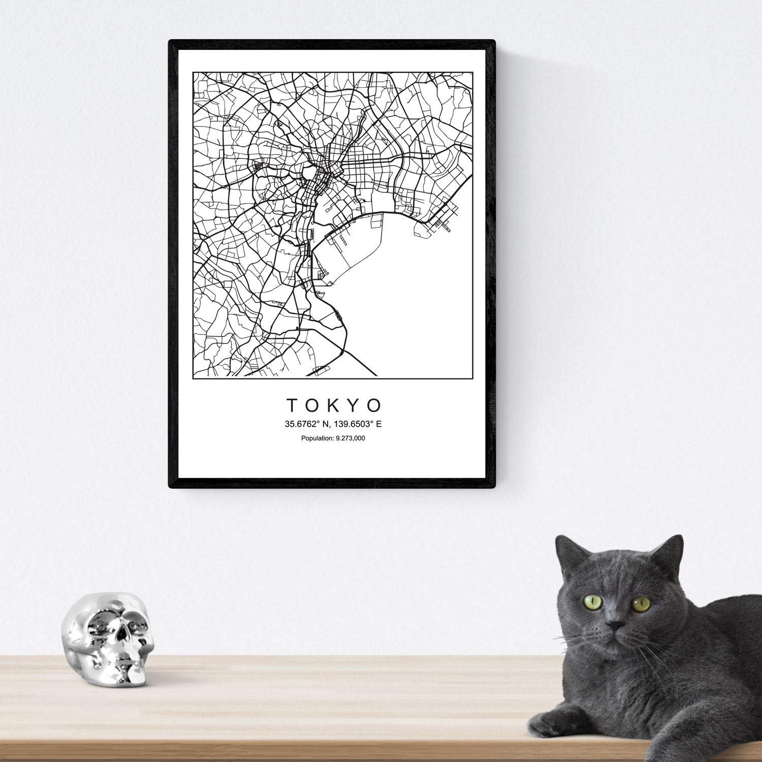 Pack de posters de paises y monumentos. Mapa cuidad Tokio, monumento monte Fuji y mapa Japon.-Artwork-Nacnic-Nacnic Estudio SL