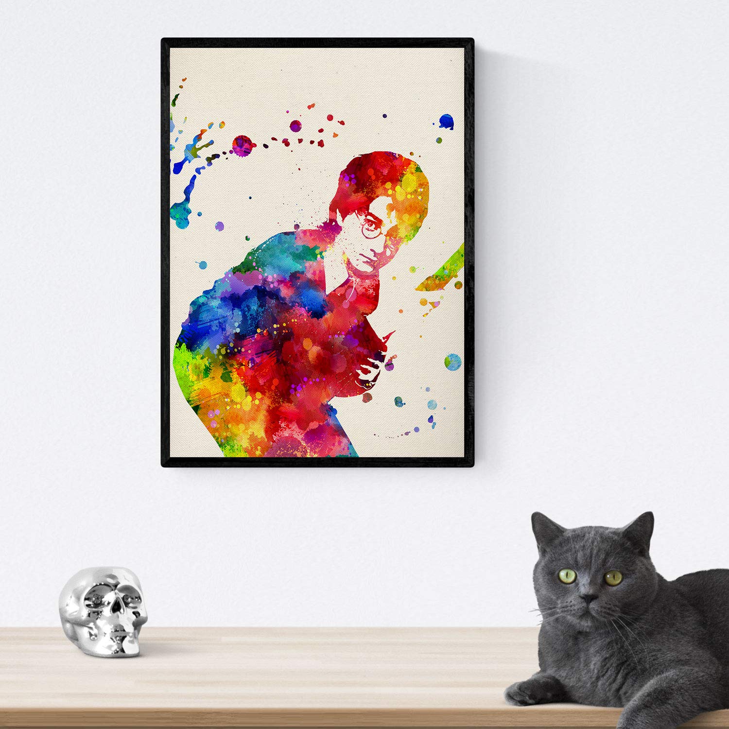 Pack de posters para enmarcar "Harry Potter". Poster estilo acuarela. Lamina con imágenes de la película "Harry Potter". Papel 250 gr Xerox.-Artwork-Nacnic-Nacnic Estudio SL