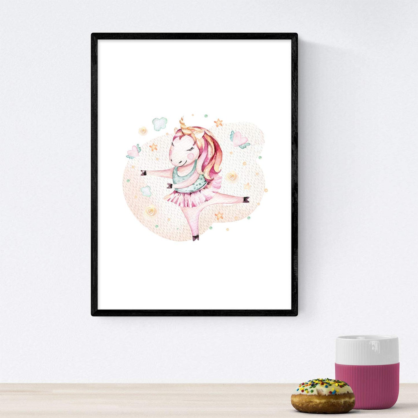 Pack de Tres láminas con Ilustraciones de Animales. Unicornio bailnado Unicornio Hada y Unicornio fotografo.-Artwork-Nacnic-Nacnic Estudio SL