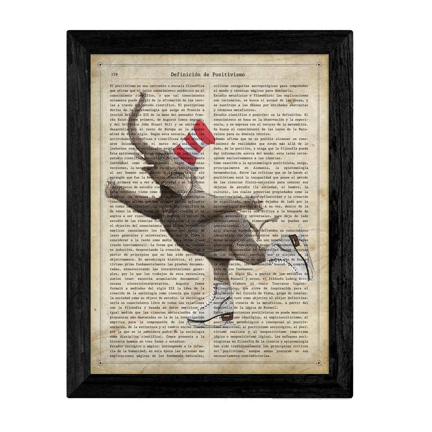 Pack de Tres láminas Elefantes Divertidos con definiciones de Diccionario, Amistad, positivismo e imaginacion. 250 Gr-Artwork-Nacnic-Nacnic Estudio SL
