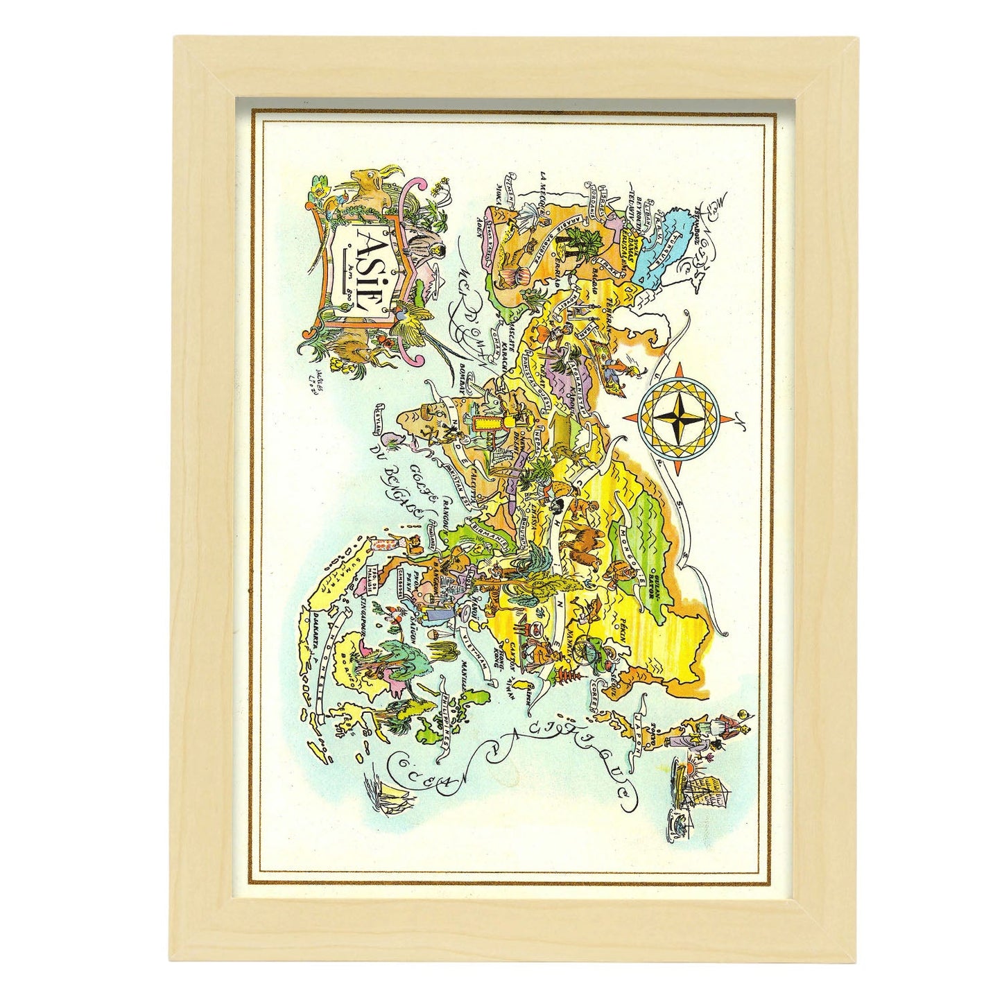 Pan-Am-Menu_map-Asia-1951-Artwork-Nacnic-A4-Marco Madera clara-Nacnic Estudio SL
