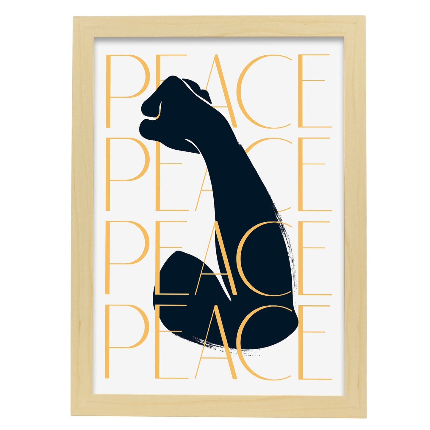 Peace is strong-Artwork-Nacnic-A3-Marco Madera clara-Nacnic Estudio SL
