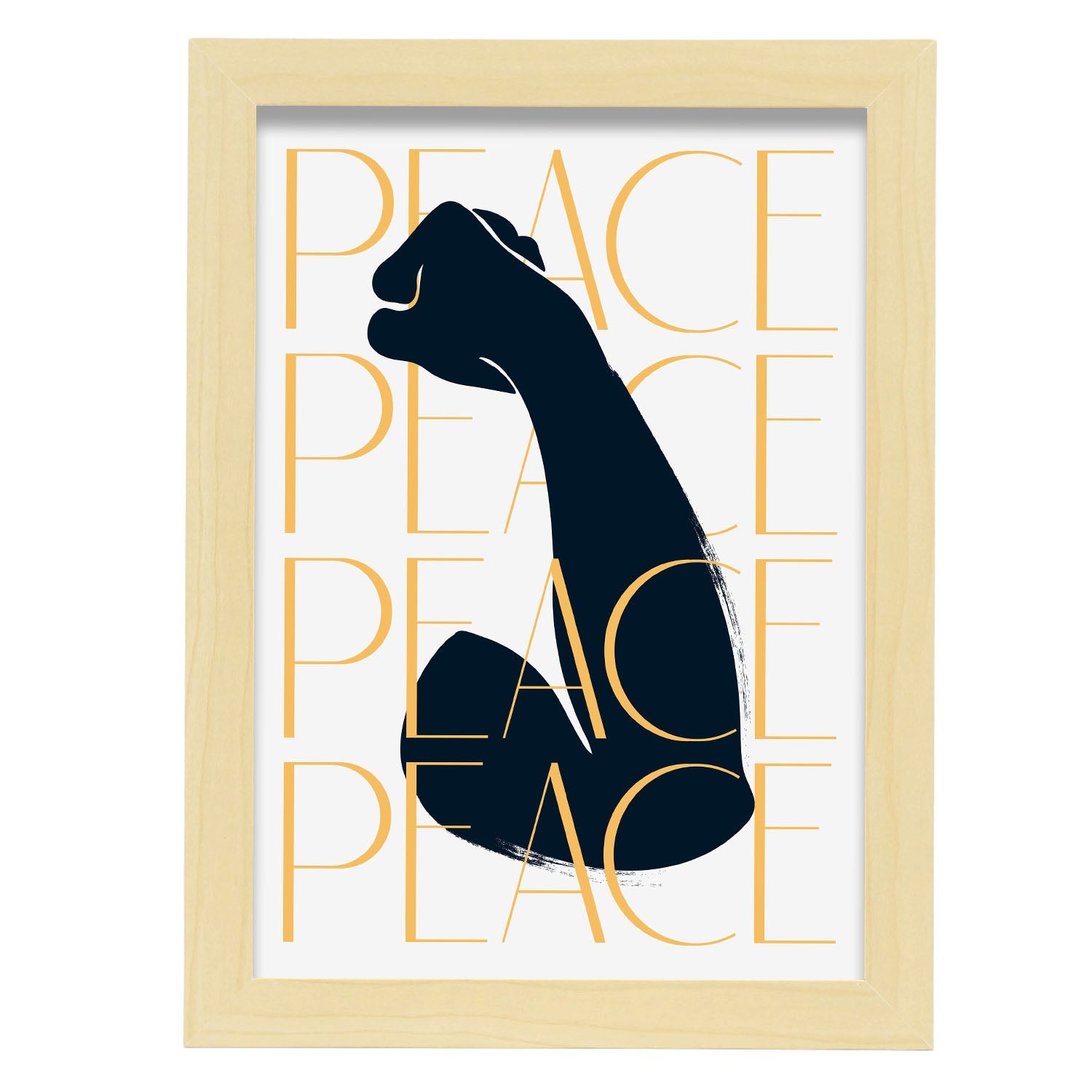 Peace is strong-Artwork-Nacnic-A4-Marco Madera clara-Nacnic Estudio SL