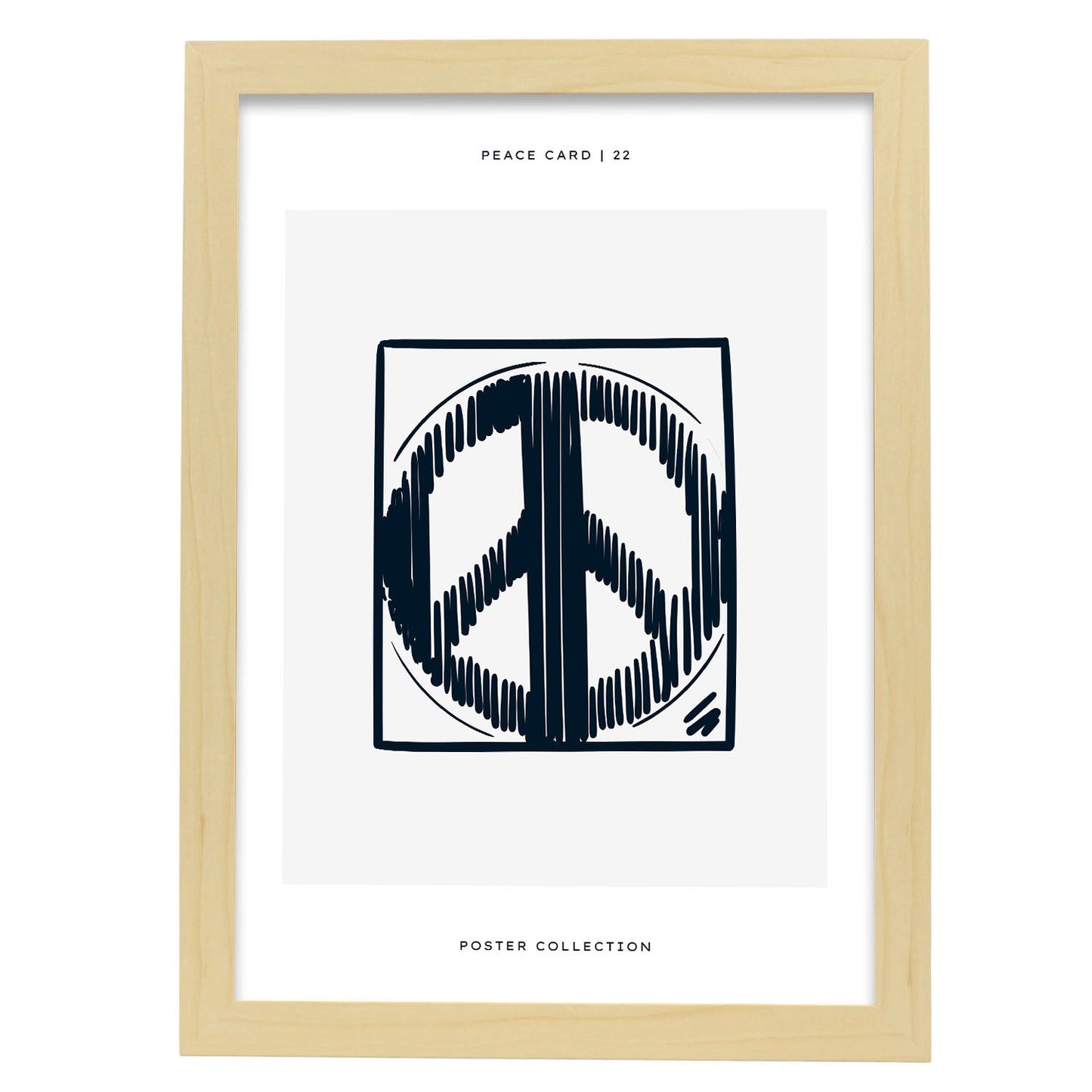 Peace Logo-Artwork-Nacnic-A3-Marco Madera clara-Nacnic Estudio SL