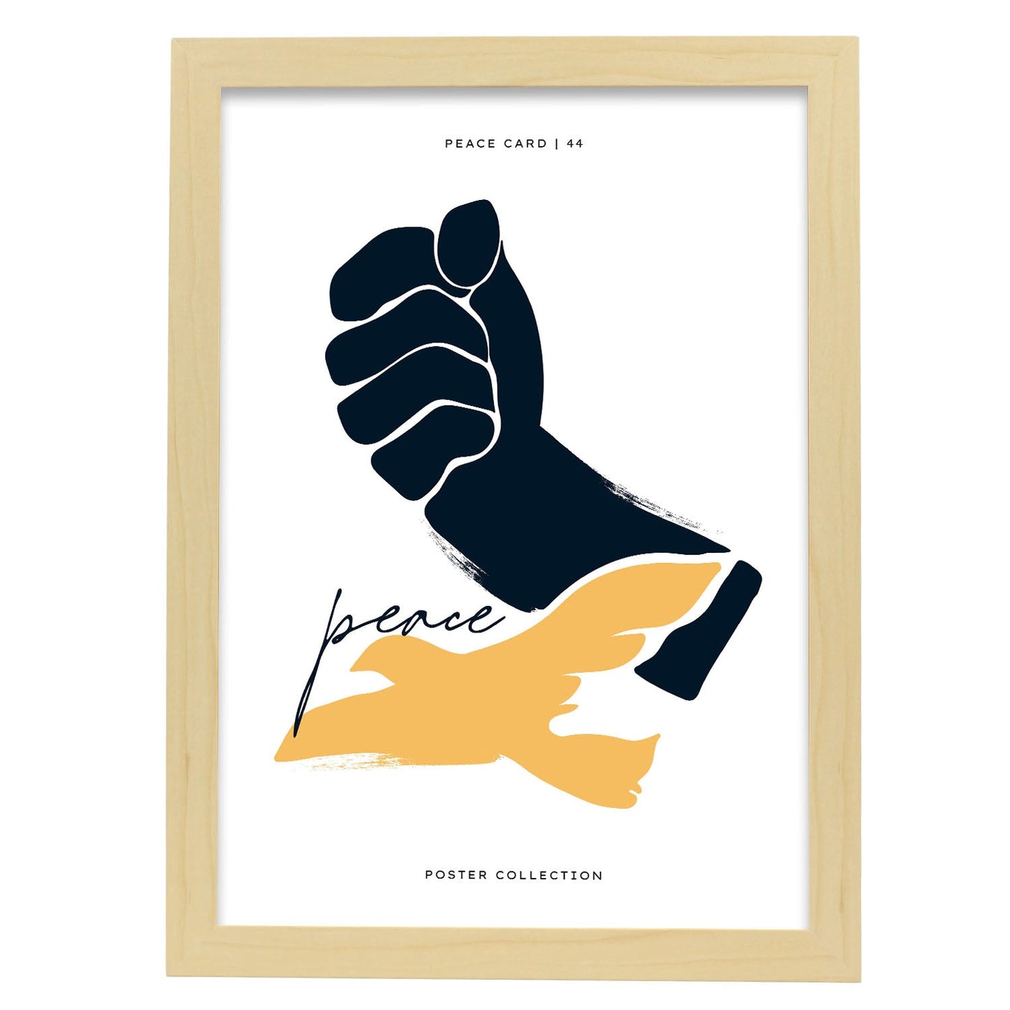 Peace march-Artwork-Nacnic-A3-Marco Madera clara-Nacnic Estudio SL