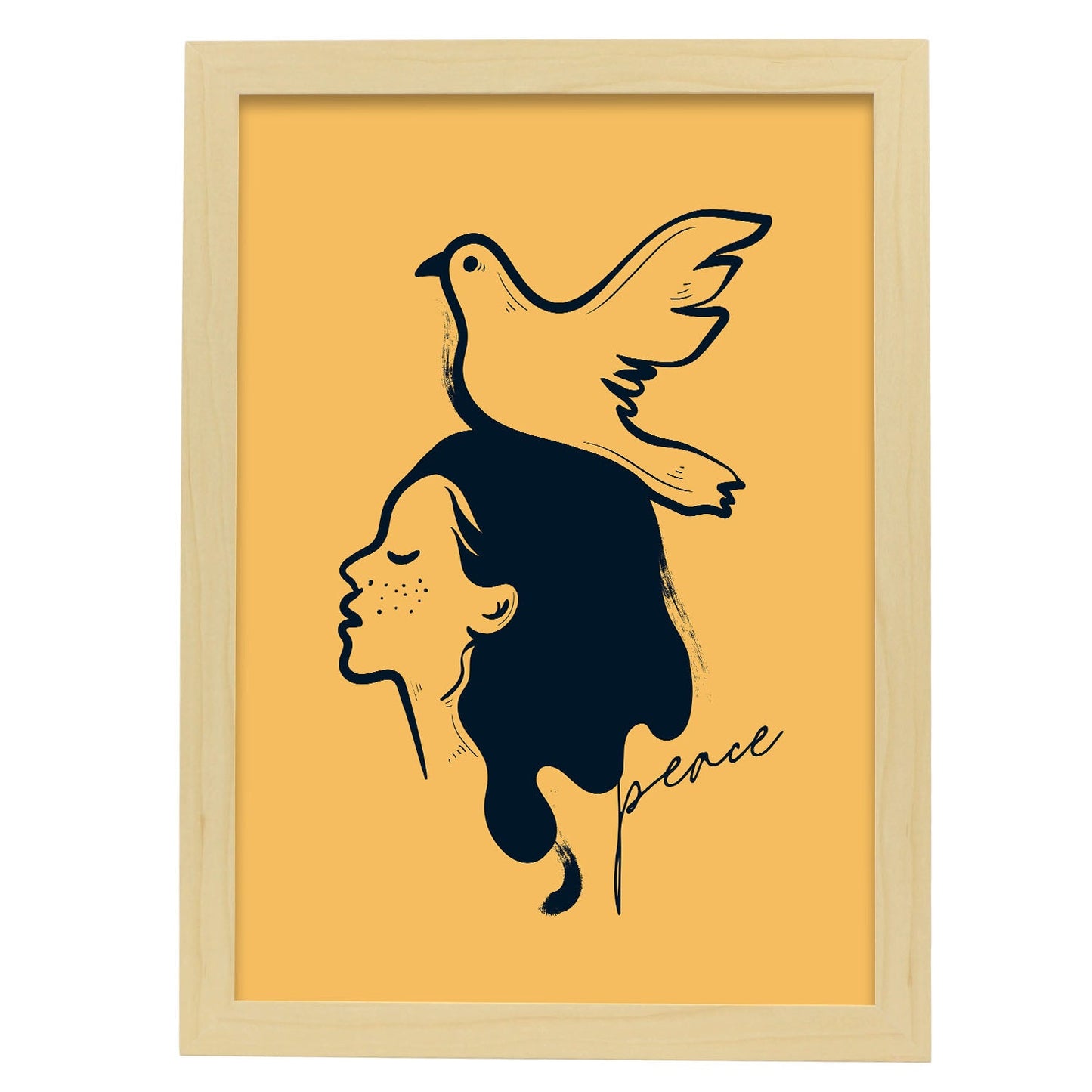Peace of mind-Artwork-Nacnic-A3-Marco Madera clara-Nacnic Estudio SL