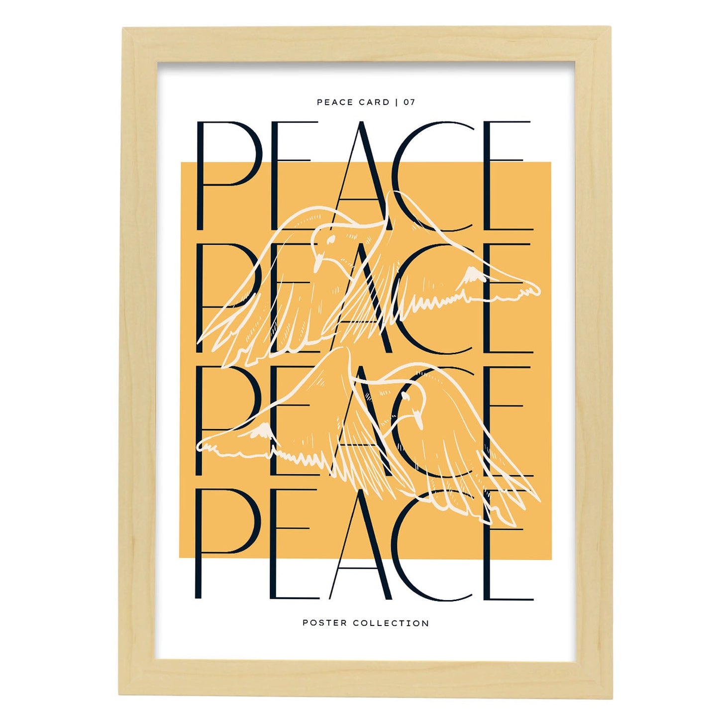 Peace on us-Artwork-Nacnic-A3-Marco Madera clara-Nacnic Estudio SL