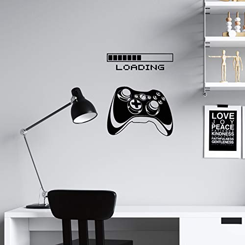 Pegatina de pared ESTILO NÓRDICO. Vinilo decorativo de LOADING XBOX. Lámina adhesiva GEOMÉTRICA con detalles GAMING. Decoración minimalista para Hogar, Oficina, Tienda.-Nacnic-Nacnic Estudio SL