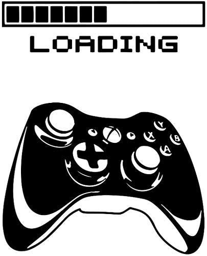 Pegatina de pared ESTILO NÓRDICO. Vinilo decorativo de LOADING XBOX. Lámina adhesiva GEOMÉTRICA con detalles GAMING. Decoración minimalista para Hogar, Oficina, Tienda.-Nacnic-Nacnic Estudio SL