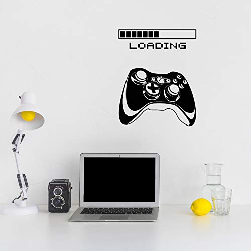 Pegatina de pared ESTILO NÓRDICO. Vinilo decorativo de LOADING XBOX. Lámina adhesiva GEOMÉTRICA con detalles GAMING. Decoración minimalista para Hogar, Oficina, Tienda.-Nacnic-Nacnic Estudio SL