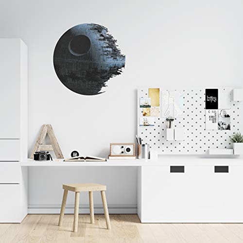 Pegatina de pared wall decor DEATH STAR. Vinilo decorativo STAR WARS. Pegatina decorativa ESTRELLA DE LA MUERTE Decoración Salón Hogar Oficina Tiendas Habitacion-Nacnic-Nacnic Estudio SL
