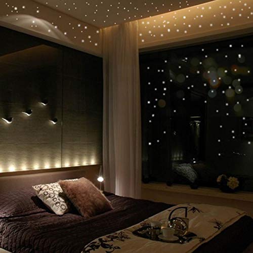 Pegatinas de pared BRILLAN EN LA OSCURIDAD circulos. Vinilo decorativo 407 piezas. Pegatinas circulares FLUORESCENTES. Circulos luminosos Decoración Habitación, niño, niña, infantil y bebe.-Nacnic-Nacnic Estudio SL