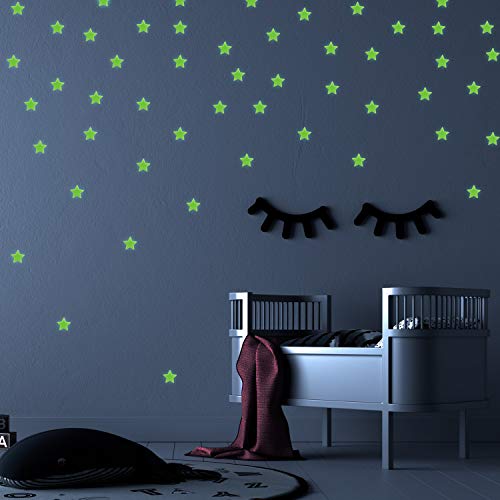 Pegatinas De Estrellas Que Brillan En La Oscuridad Para Pared Cuarto Niña  Bebe