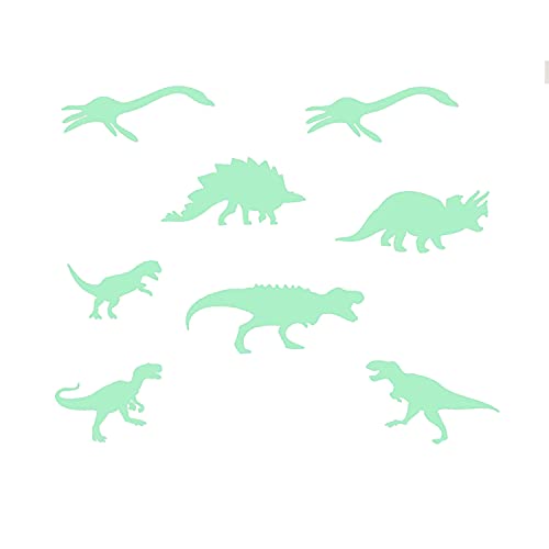 Pegatinas de pared BRILLAN EN LA OSCURIDAD. Vinilo decorativo de DINOSAURIOS. Pegatinas animales FLUORESCENTES. Láminas luminosas Decoración Habitación, niño, niña, infantil y bebé.-Nacnic-Nacnic Estudio SL