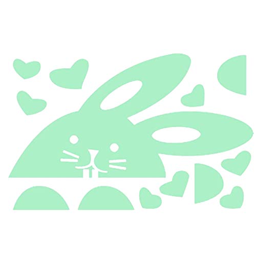 Pegatinas de pared BRILLAN EN LA OSCURIDAD. Vinilo decorativo para enchufe o interruptor de GATO CORAZONES. Pegatinas animales FLUORESCENTES.-Nacnic-Nacnic Estudio SL