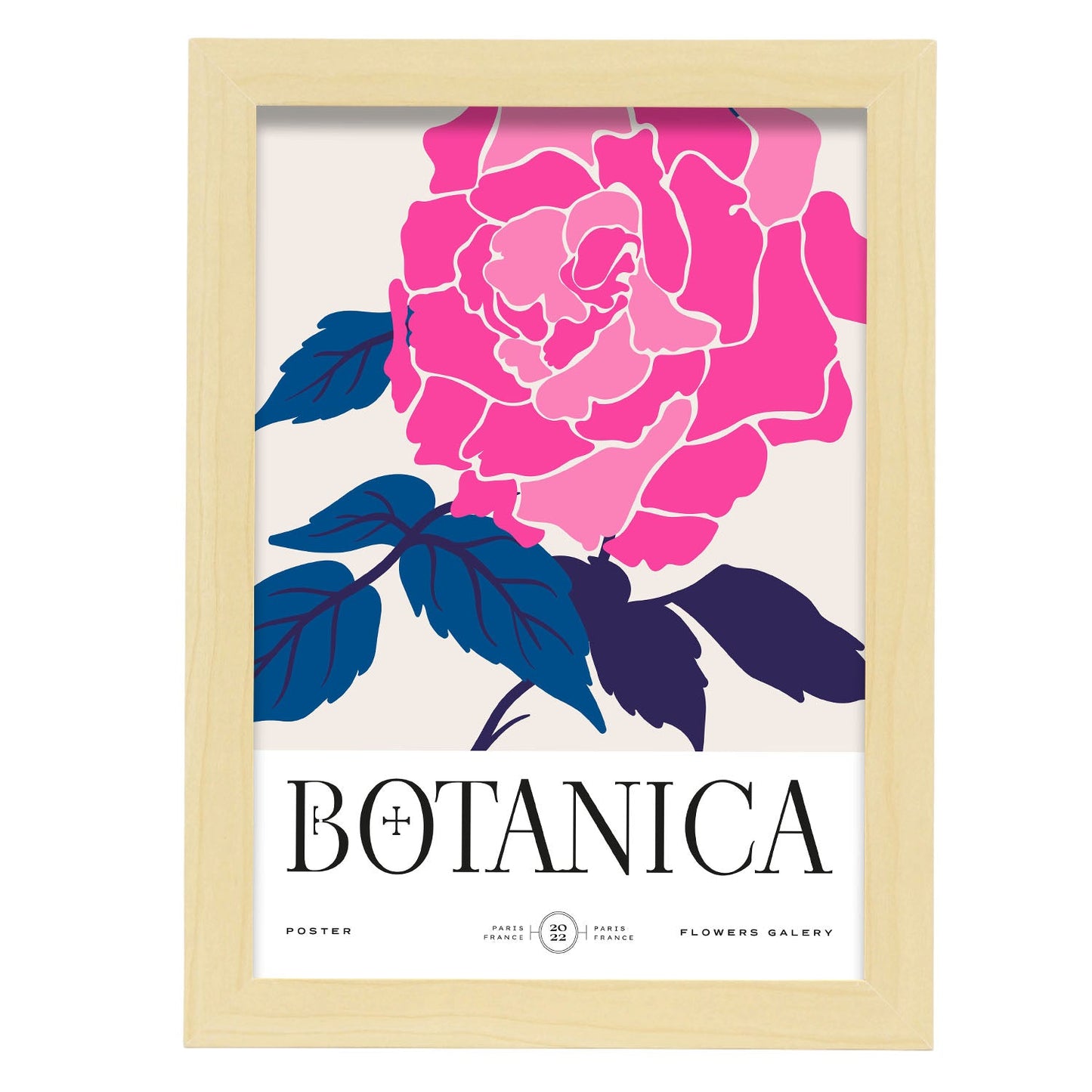 Peony-Artwork-Nacnic-A4-Marco Madera clara-Nacnic Estudio SL