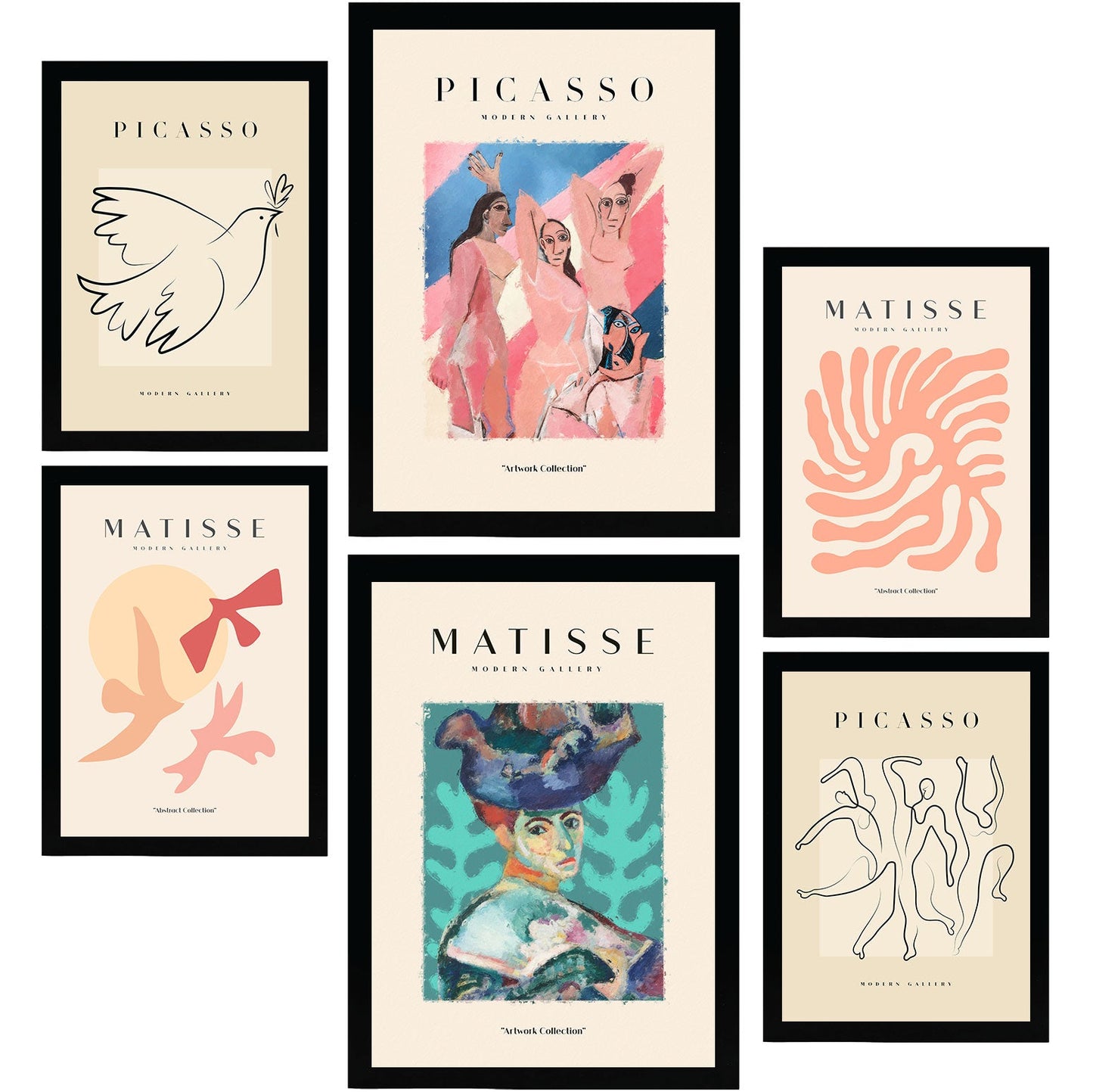 Picasso and Matisse Posters. Bodies. Fauvism and Surrealism Art Gallery-Artwork-Nacnic-Nacnic Estudio SL