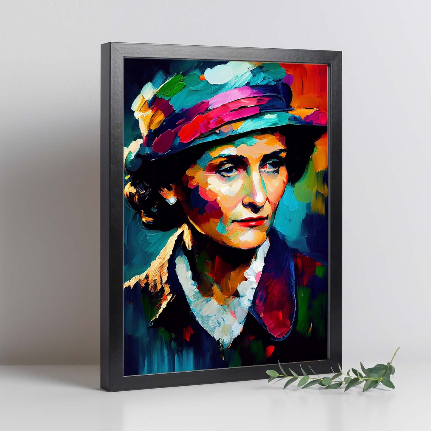 Pincel de pintura al óleo nacnic coco chanel golpes coloridos hap. Estampados de arte de pared estético para el diseño de dormitorio o sala de estar.-Artwork-Nacnic-Nacnic Estudio SL