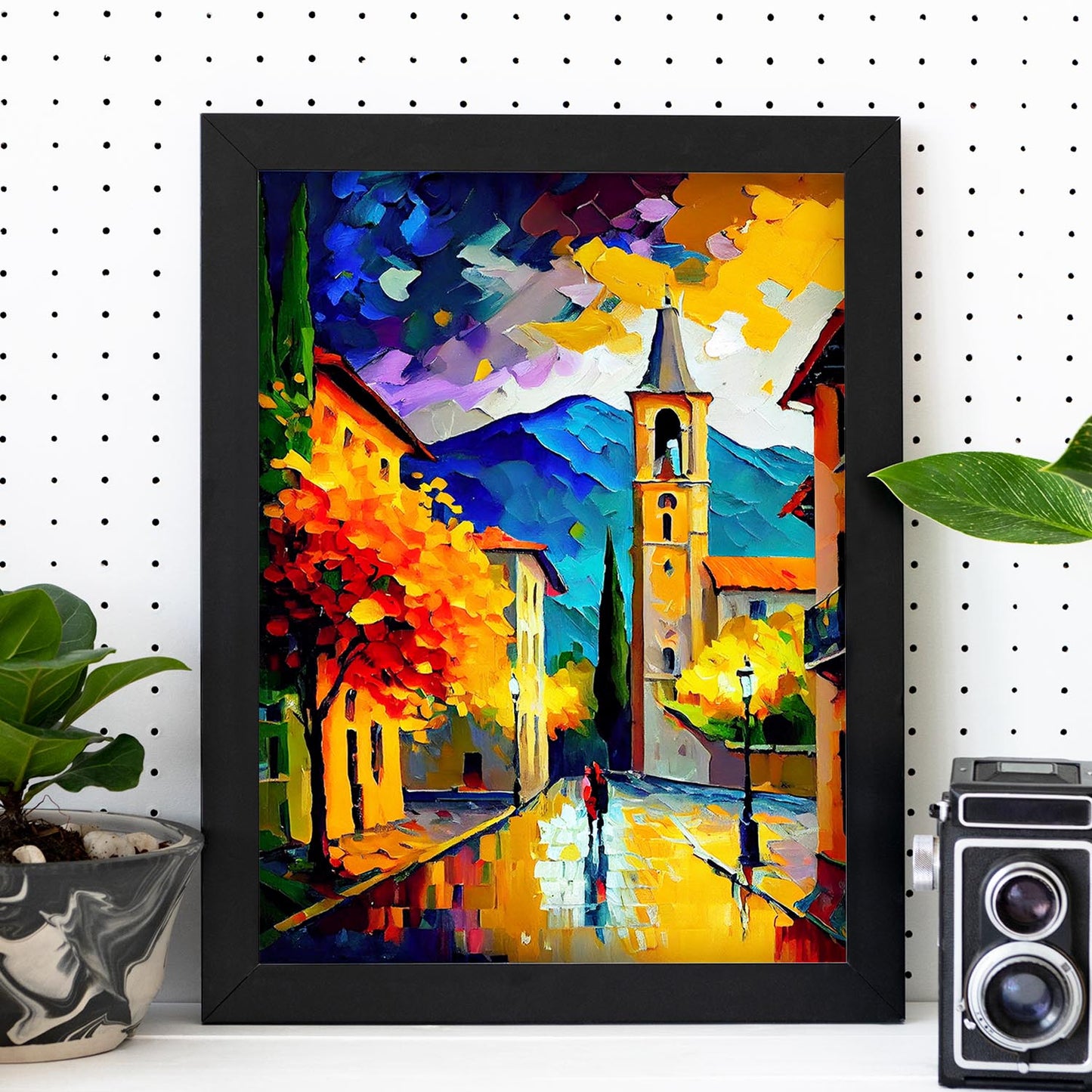 Pincel de pintura al óleo nacnic huesca golpes coloridos happy c. Estampados de arte de pared estético para el diseño de dormitorio o sala de estar.-Artwork-Nacnic-Nacnic Estudio SL