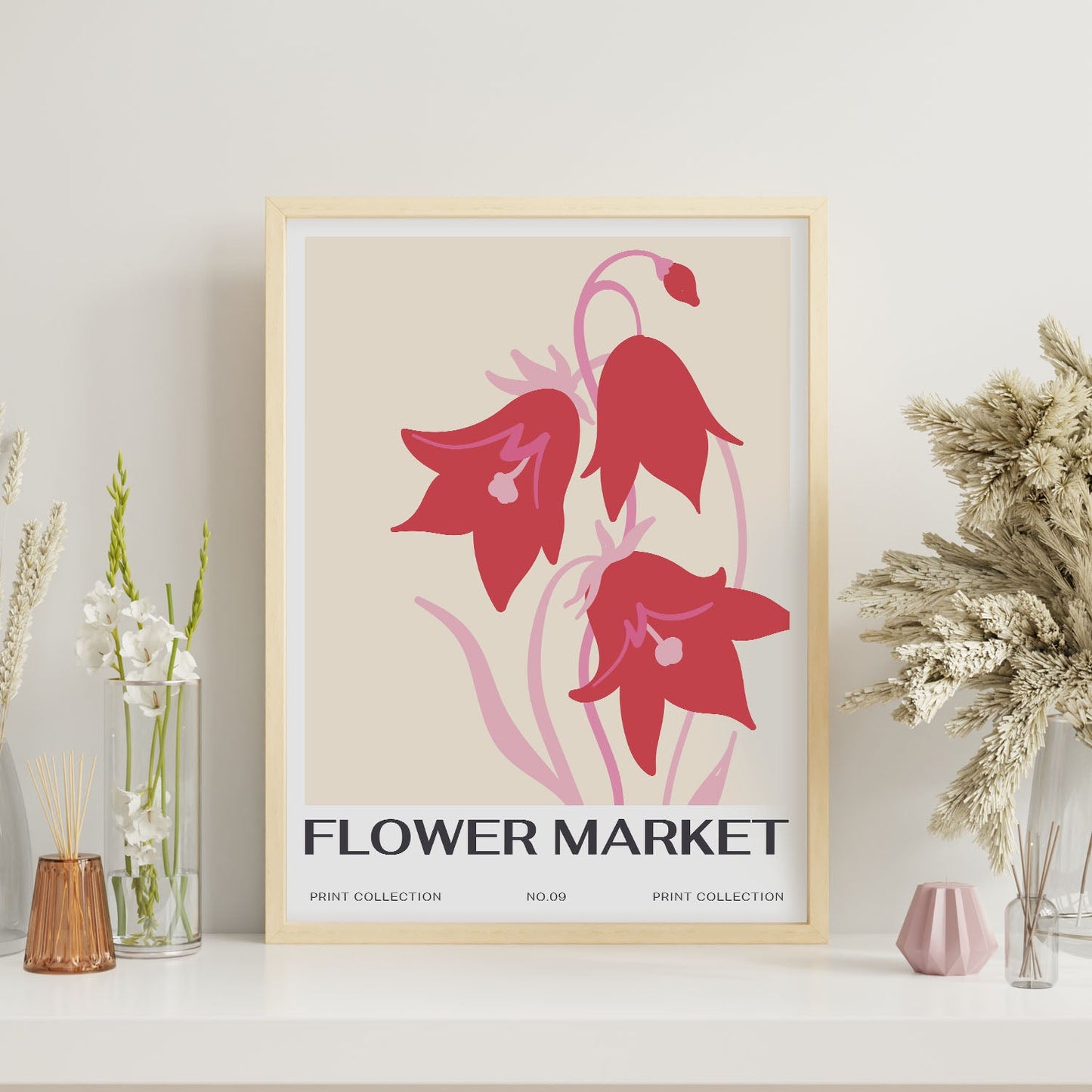 Pink bell flowers-Artwork-Nacnic-Nacnic Estudio SL