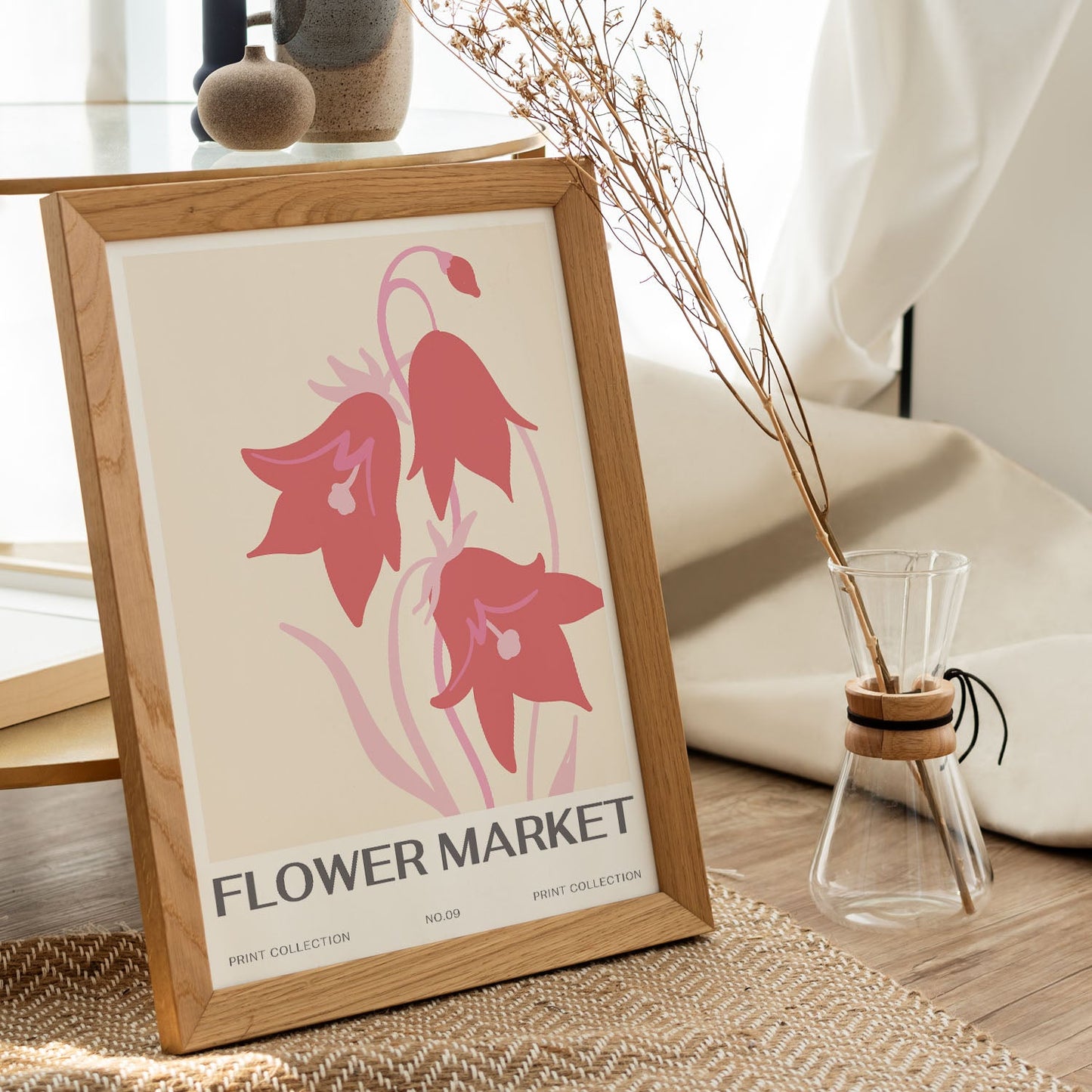 Pink bell flowers-Artwork-Nacnic-Nacnic Estudio SL