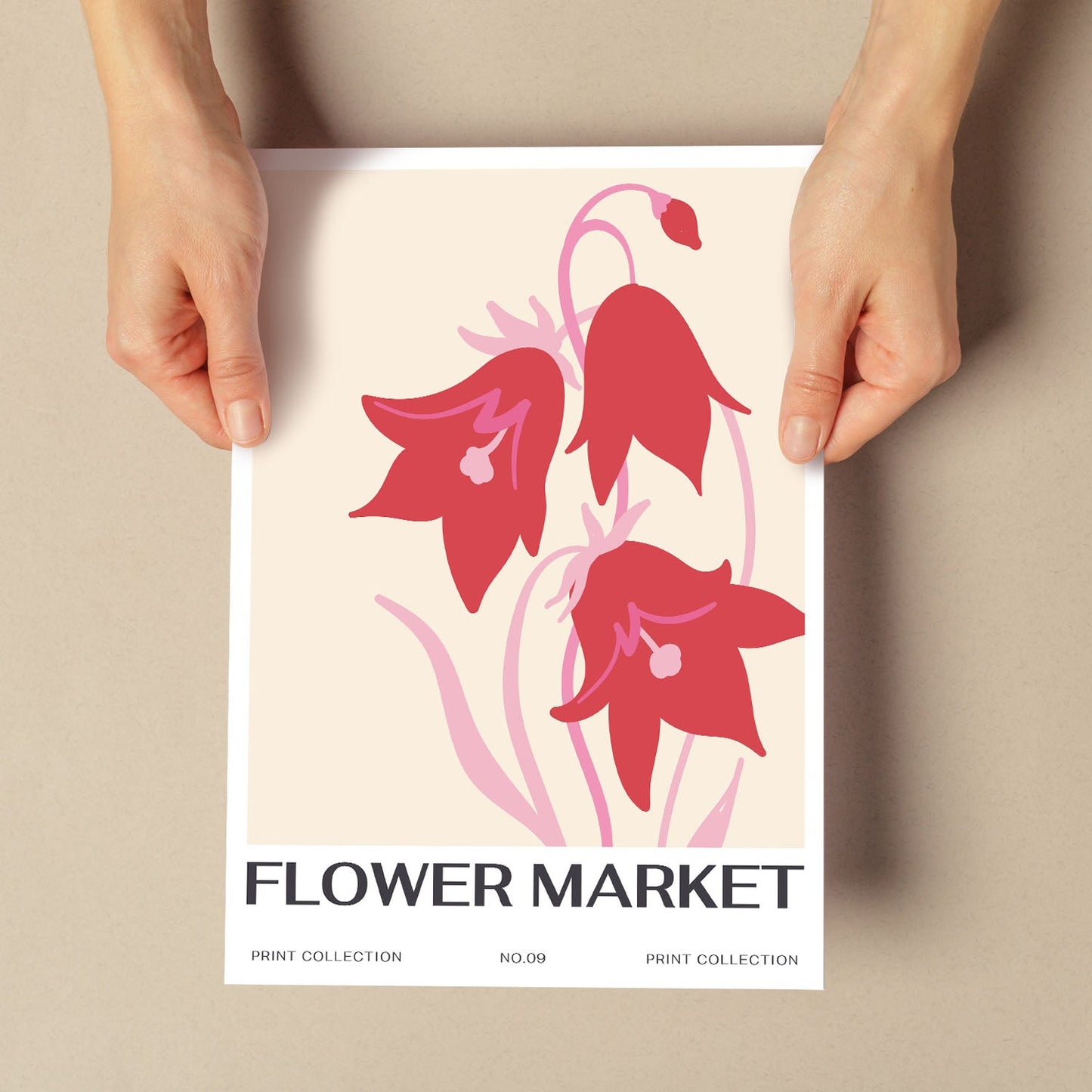 Pink bell flowers-Artwork-Nacnic-Nacnic Estudio SL