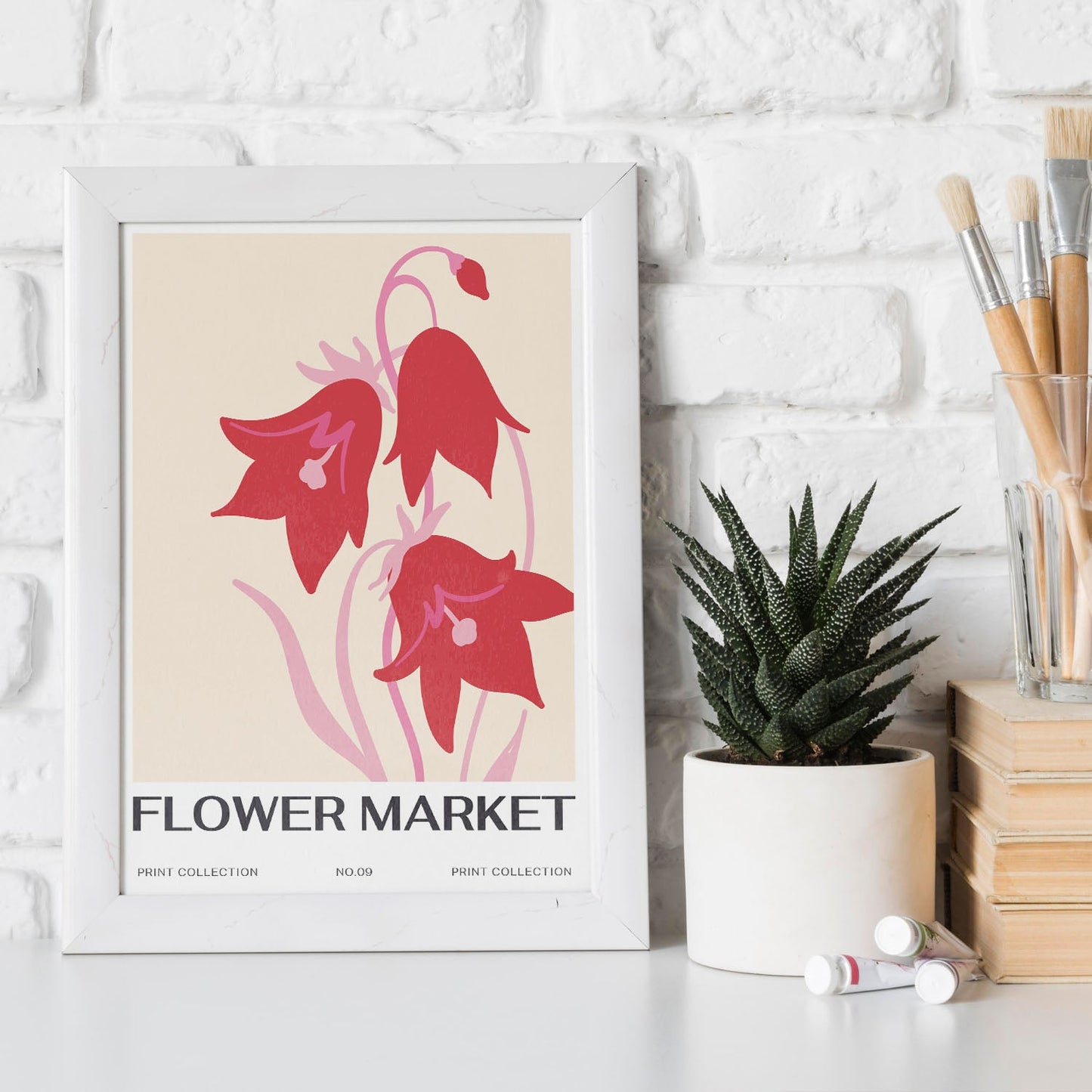 Pink bell flowers-Artwork-Nacnic-Nacnic Estudio SL