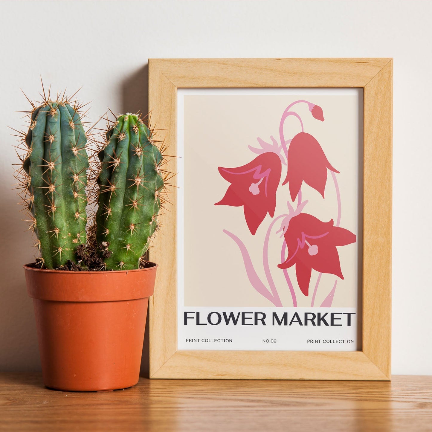 Pink bell flowers-Artwork-Nacnic-Nacnic Estudio SL