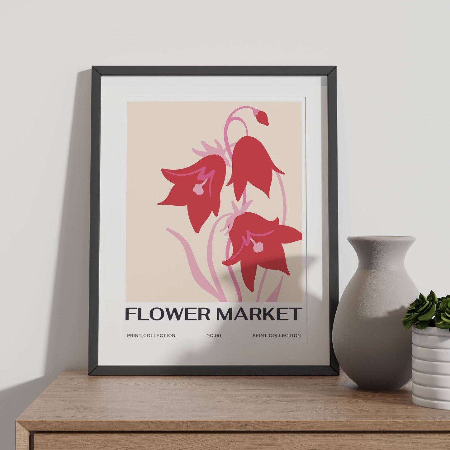 Pink bell flowers-Artwork-Nacnic-Nacnic Estudio SL
