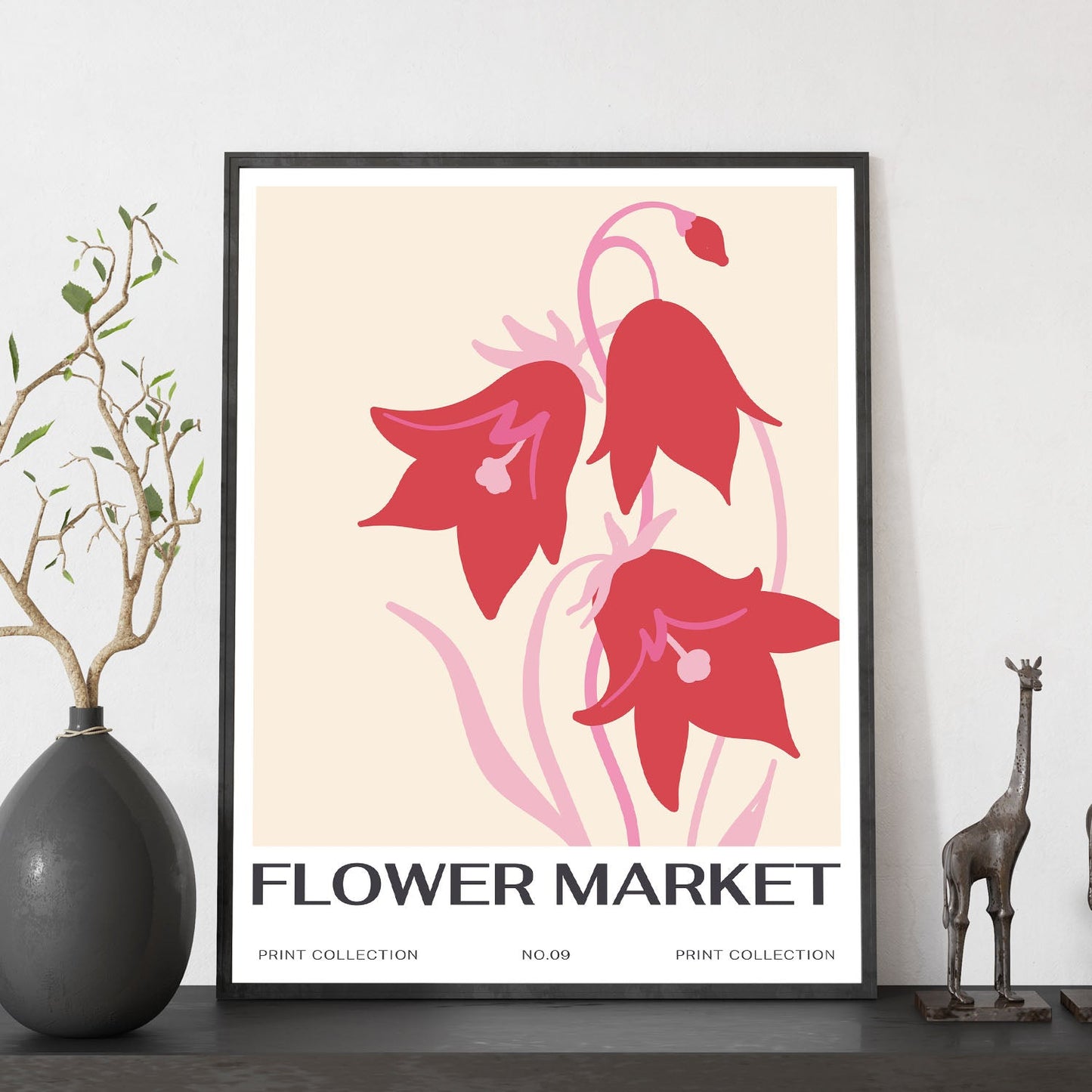 Pink bell flowers-Artwork-Nacnic-Nacnic Estudio SL