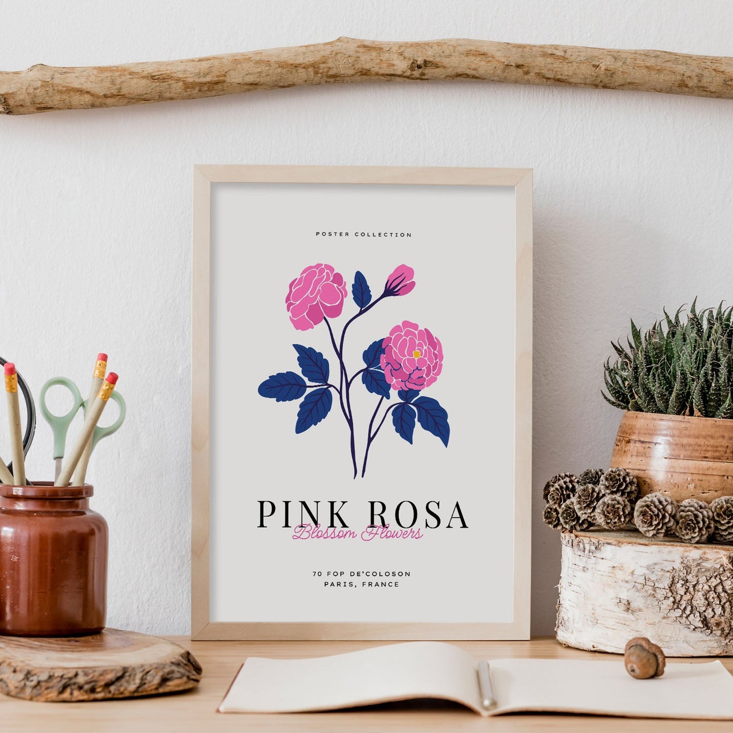 Pink Rose-Artwork-Nacnic-Nacnic Estudio SL