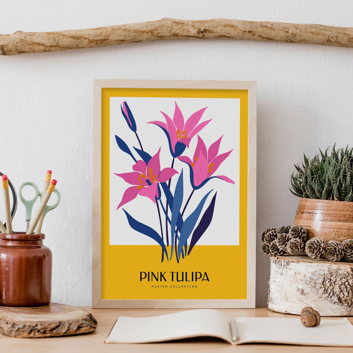 Pink Tulip-Artwork-Nacnic-Nacnic Estudio SL