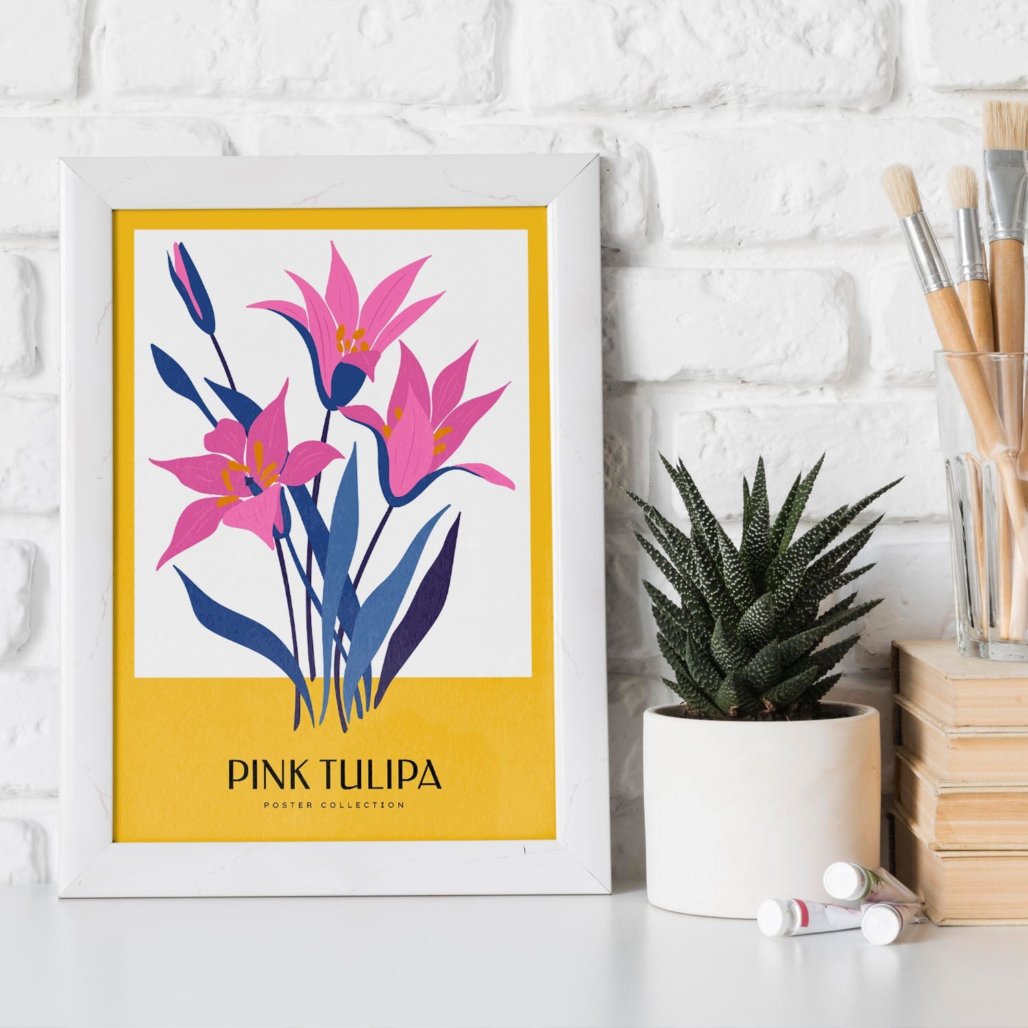 Pink Tulip-Artwork-Nacnic-Nacnic Estudio SL