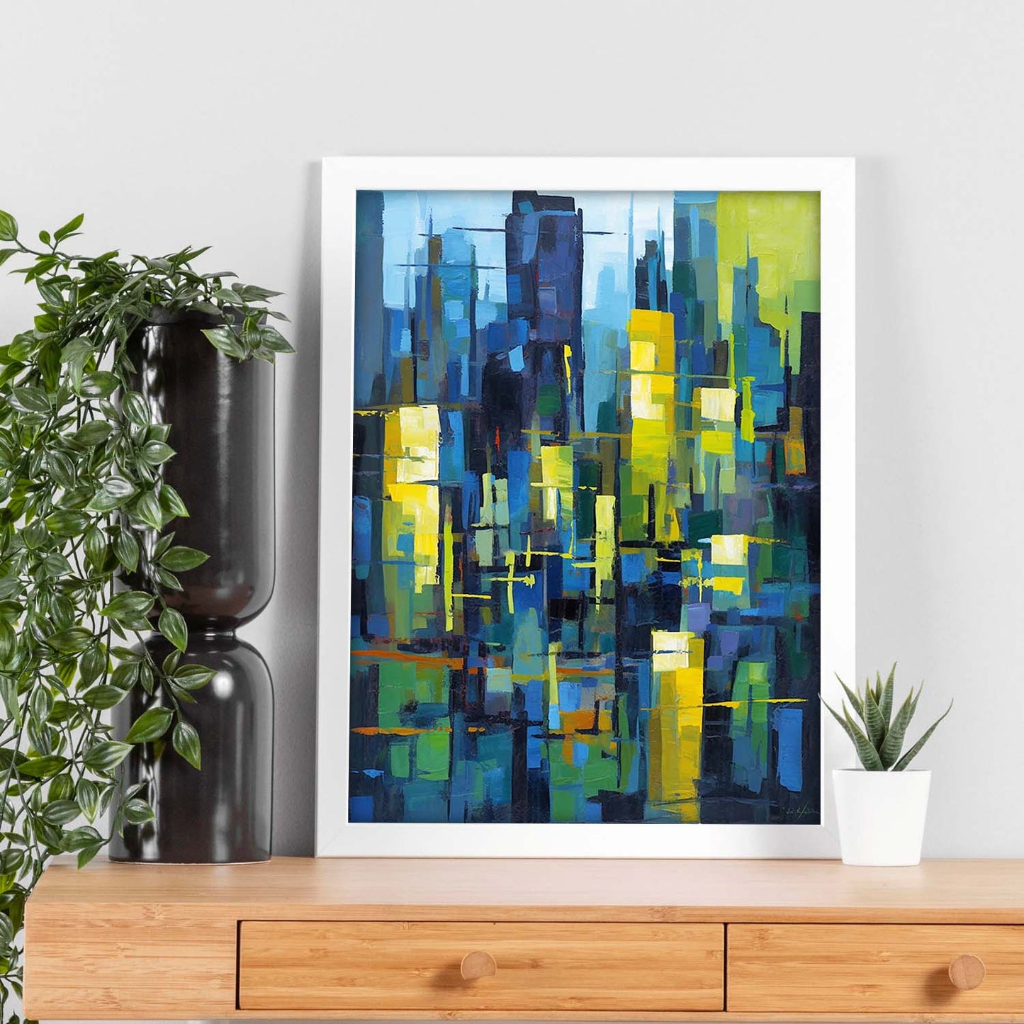 Póster de Pintura Abstracta Inspirada en la C