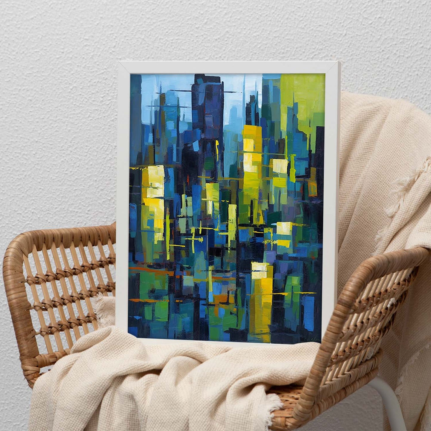Póster de Pintura Abstracta Inspirada en la C