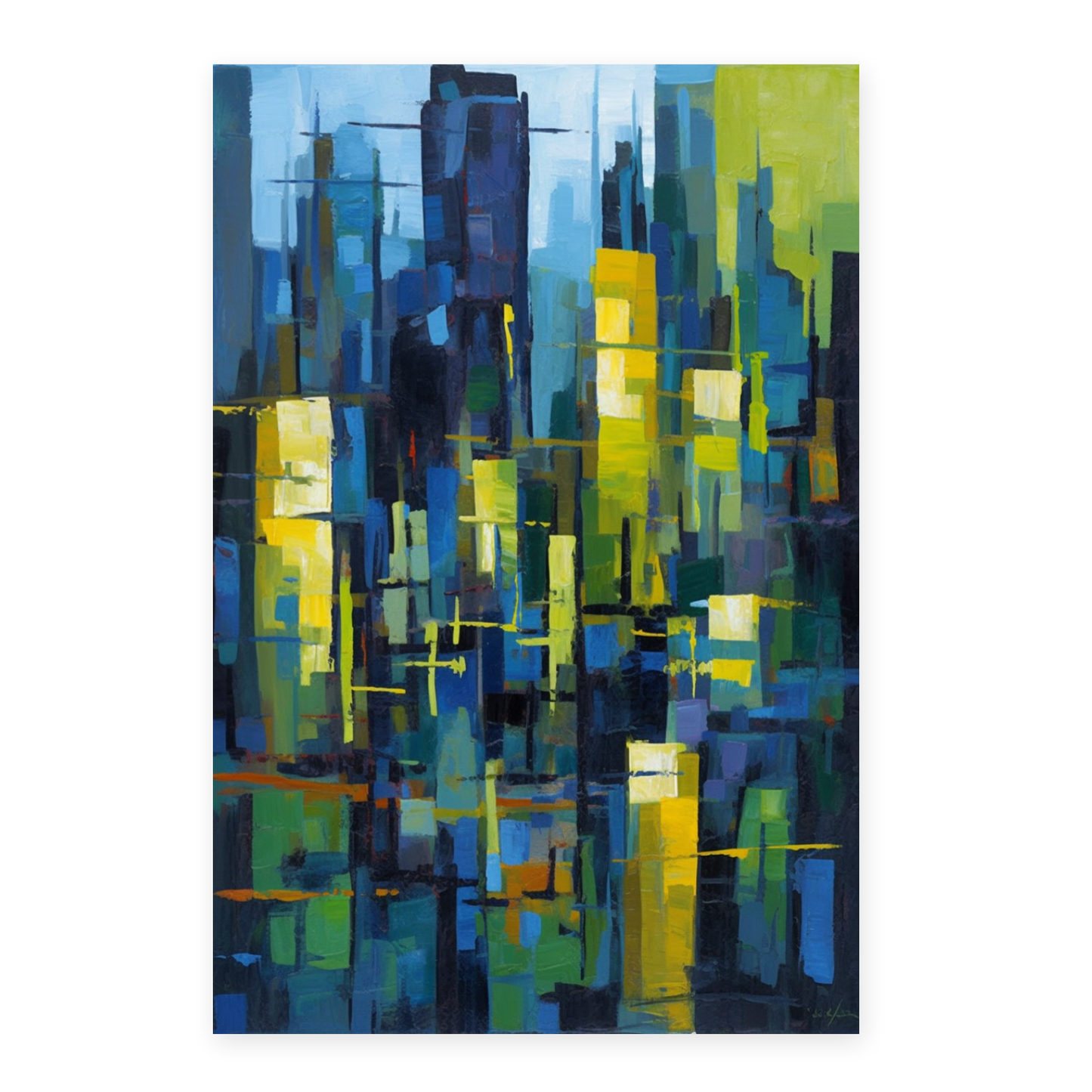 Póster de Pintura Abstracta Inspirada en la C