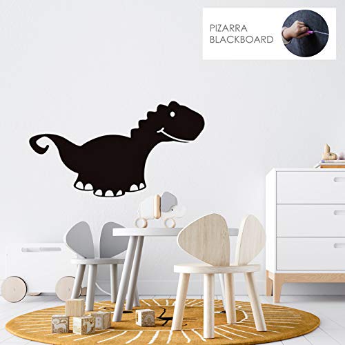 Pizarra Adhesiva Reutilizable DINOSAURIO. Pegatina de pared wall decor para niños. Pinta y colorea con tizas. Wall sticker para habitaciones infantiles, guarderias...-Nacnic-Nacnic Estudio SL