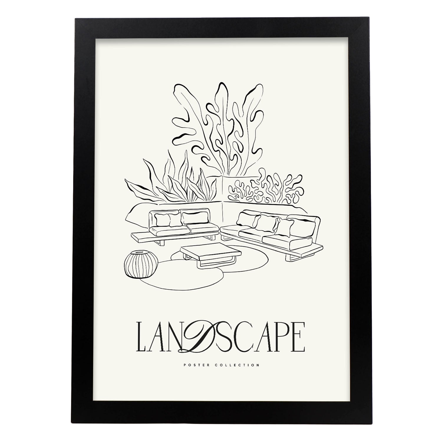 Plant Living room-Artwork-Nacnic-A3-Sin marco-Nacnic Estudio SL