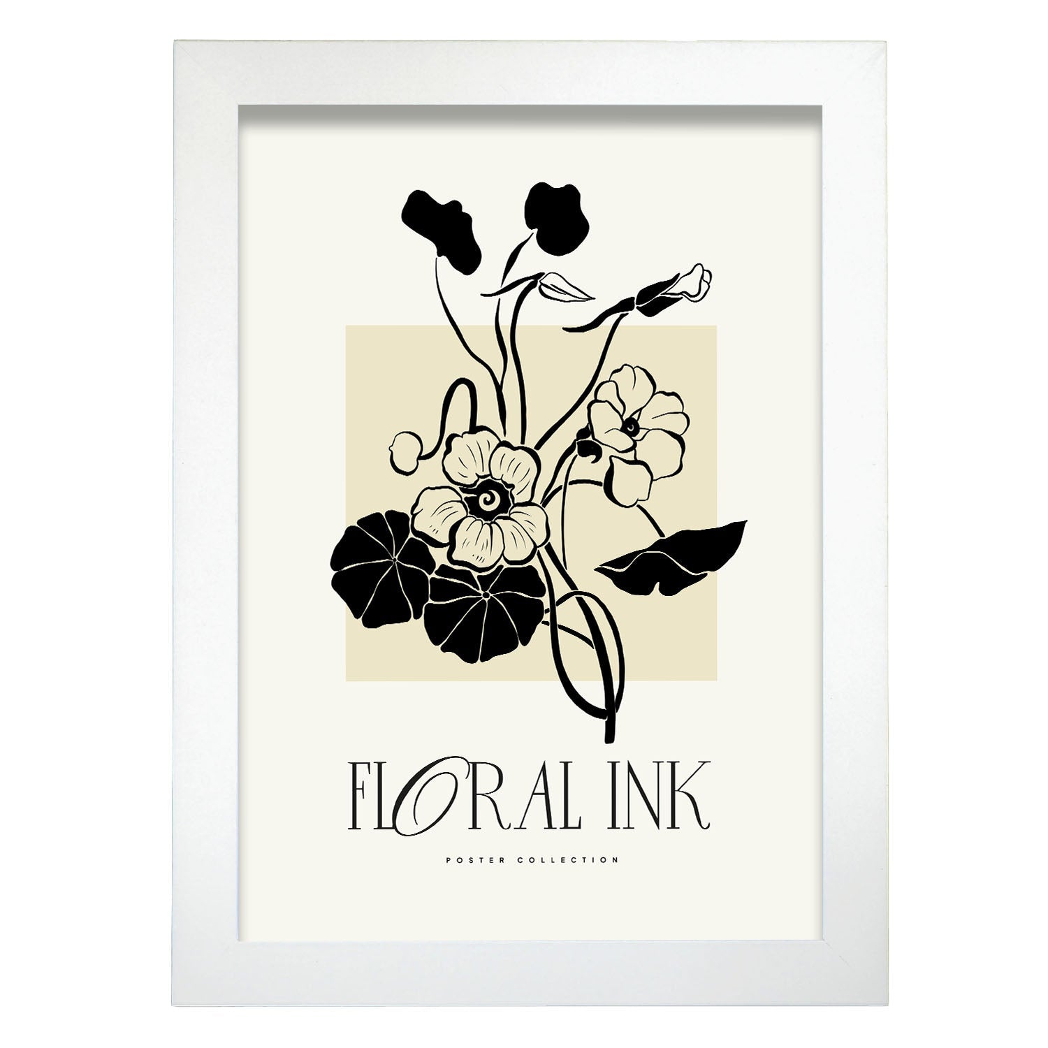 Poppy Flower-Artwork-Nacnic-A4-Marco Blanco-Nacnic Estudio SL