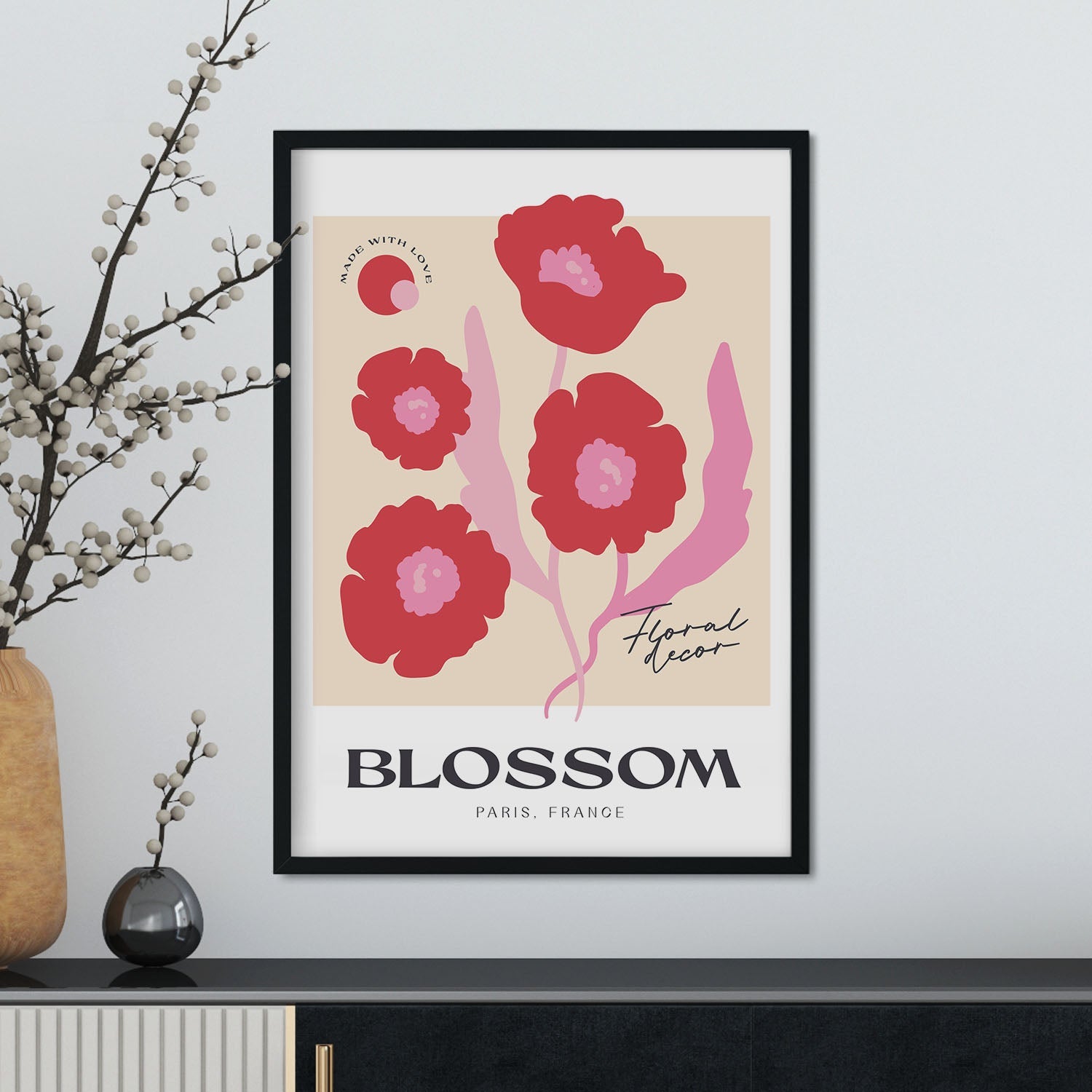 Poppy Flower Floral-Artwork-Nacnic-Nacnic Estudio SL