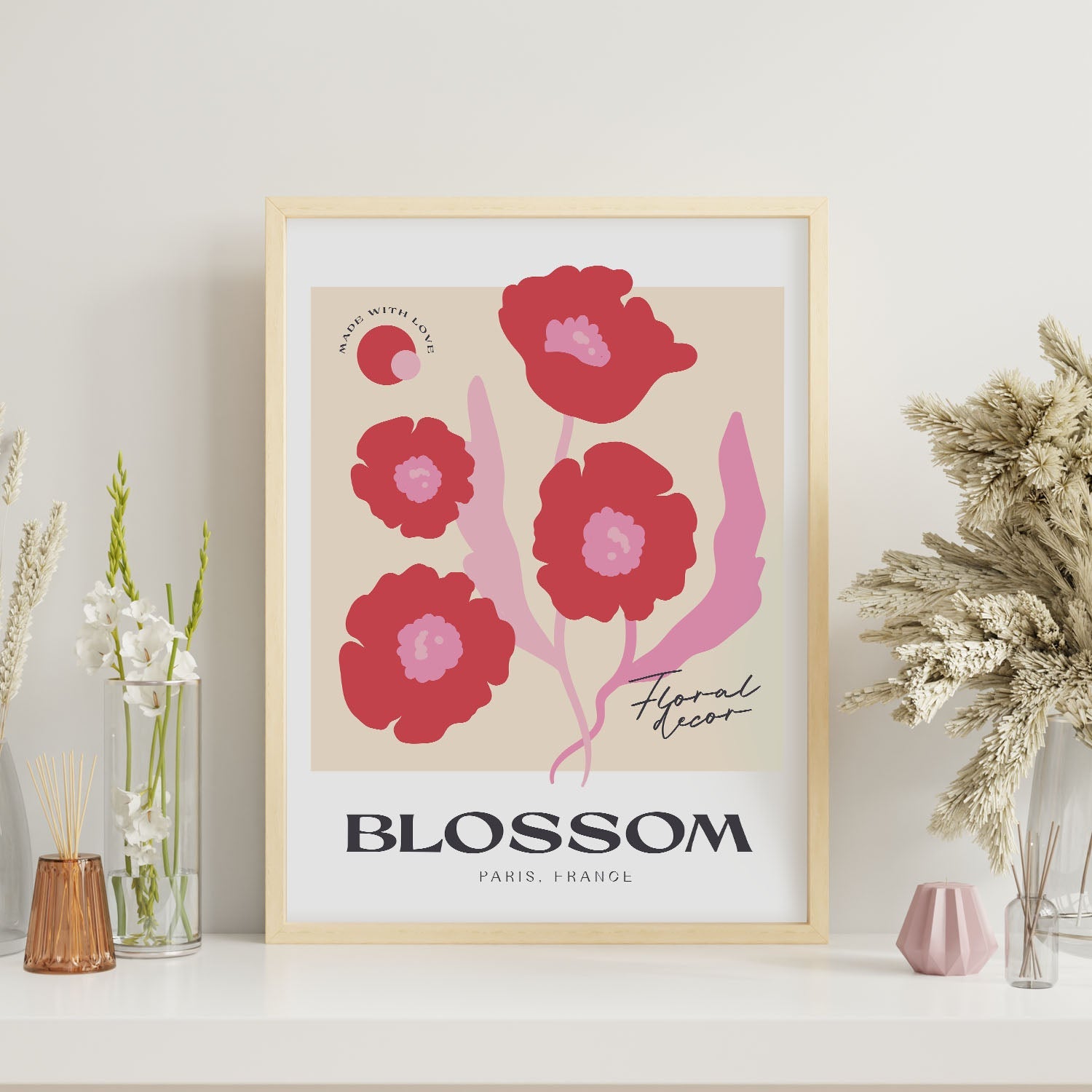 Poppy Flower Floral-Artwork-Nacnic-Nacnic Estudio SL