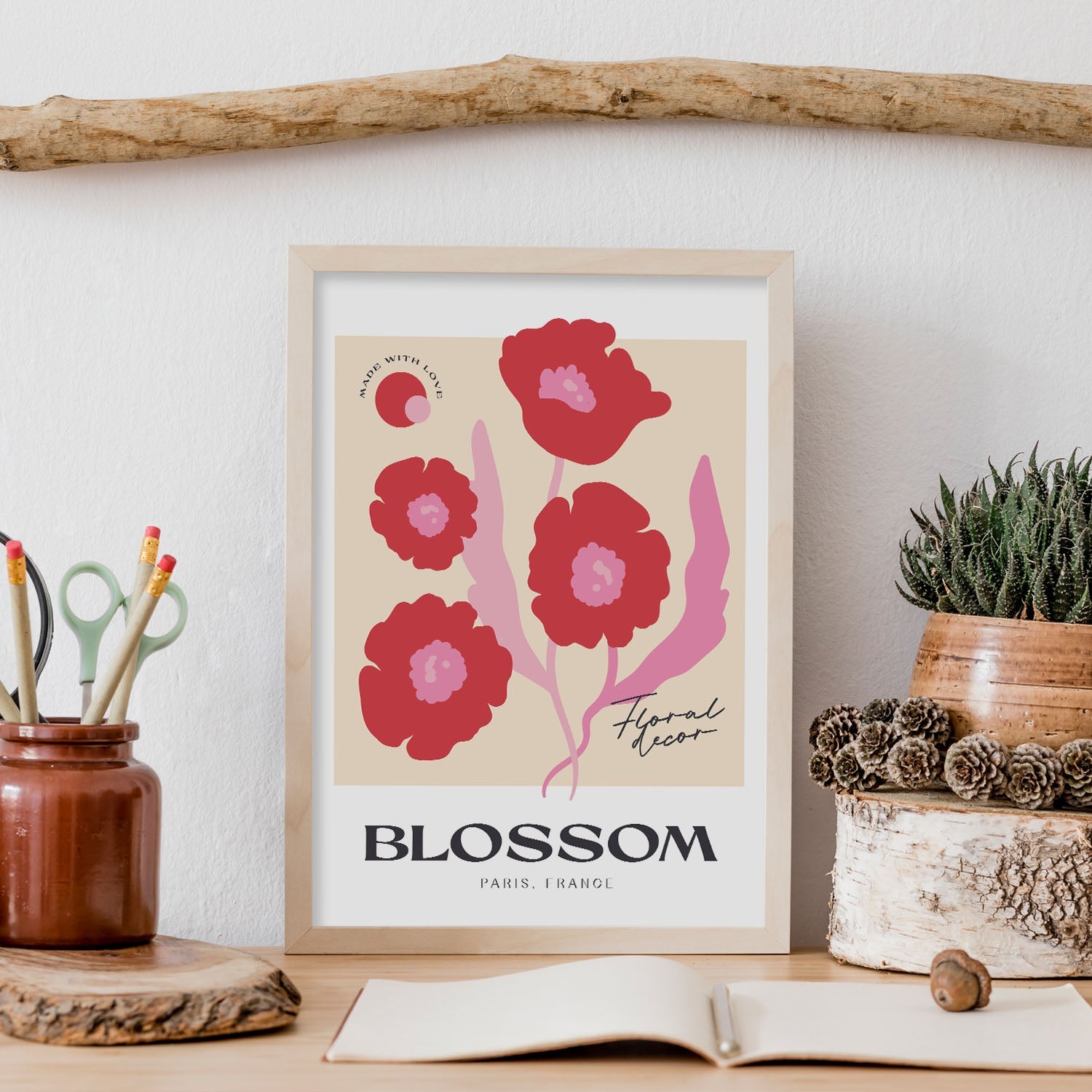 Poppy Flower Floral-Artwork-Nacnic-Nacnic Estudio SL