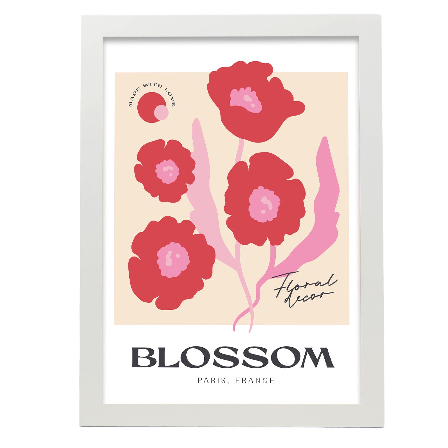 Poppy Flower Floral-Artwork-Nacnic-A3-Marco Blanco-Nacnic Estudio SL